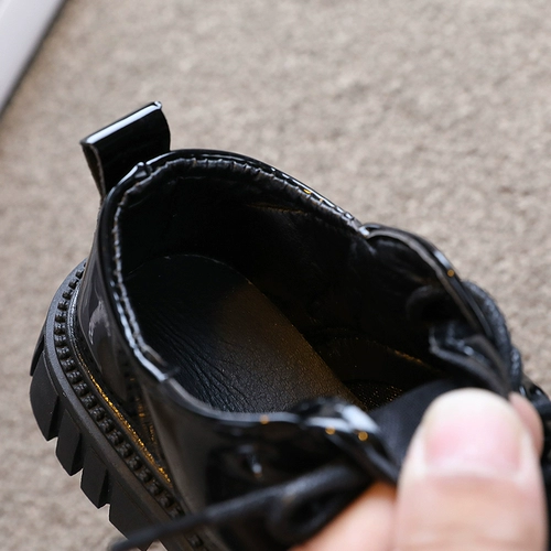 Детские нескользящие туфли для кожаной обуви в английском стиле на платформе, осенние, тренд сезона, в британском стиле, подходит для подростков