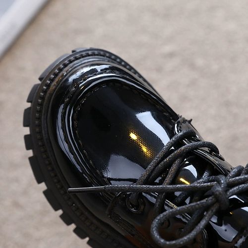 Детские нескользящие туфли для кожаной обуви в английском стиле на платформе, осенние, тренд сезона, в британском стиле, подходит для подростков