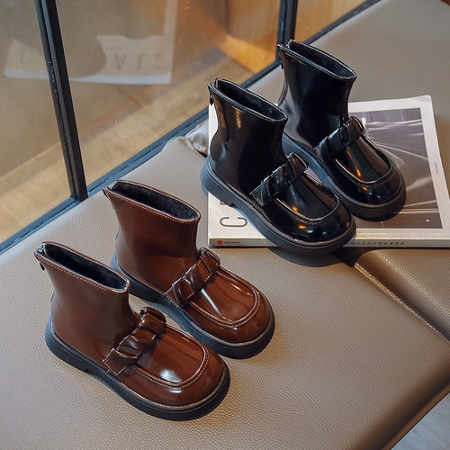 Martens, детские демисезонные ботинки в английском стиле, утепленные модные короткие сапоги, в британском стиле, 2024 года