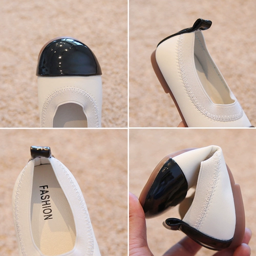 Детские нескользящие туфли для принцессы для кожаной обуви, тренд сезона, мягкая подошва