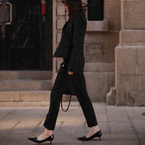 Zhao type Tokyo Dai Guanshan_Japan JIN mouth fabric is not easy to wrinkle and fall thin 9 points casual trousers