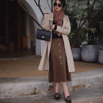 Zhao style autumn monument word-of-mouth light luxury high twist wool craft elegant elegant slim knitted skirt