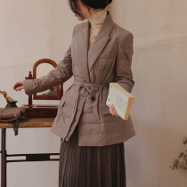 Zhao style elegant BC suit simple and light slim slim slim goose down down jacket