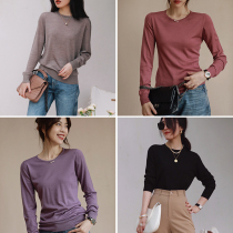 Zhao Ten Treasure Base Upgraded German Yangtze Wool Seamless One Round Neck Slim Knit