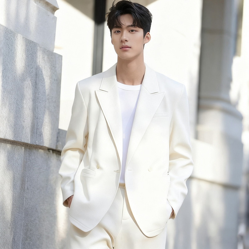 Woodpecker Korean Style Casual Suit for Men, Stylish and High-End Suit Jacket, Loose Fit, 2025 New Trendy Autumn Style