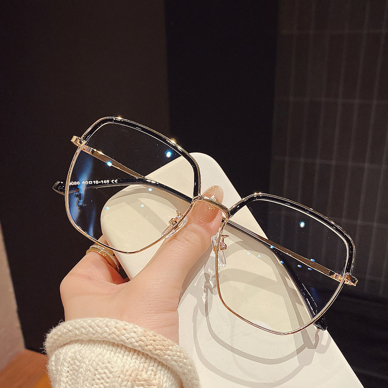 France Portney Bell half-frame anti-blue light flat mirror goggles fashion glasses frame no degrees for men and women