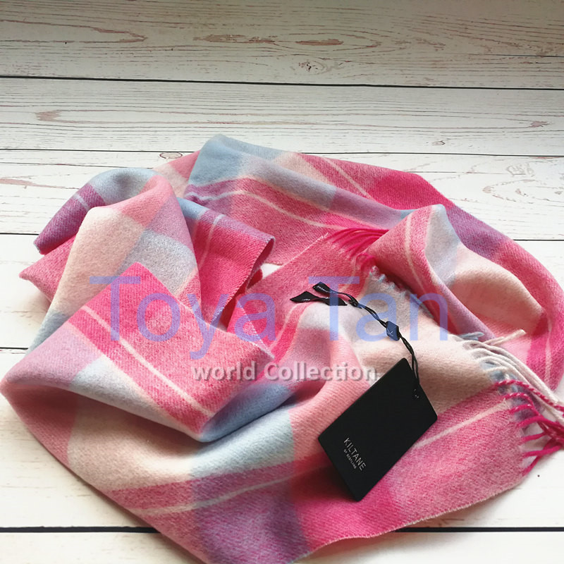 包邮现货英国苏格兰羊毛羊绒围巾百年经典格纹