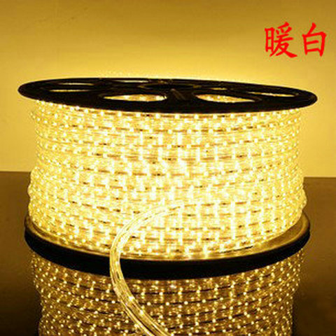 LED three-color color change intelligent home strip warm light decoration 220V romantic creative living room ceiling light belt