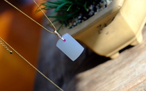 No matter Xinjiang Hetian Jade seed material plain face trouble brand high oil high density leather pore warm white pendant