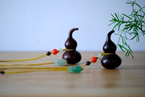 Foru ~ Indian Little Leaf Purple Sandalwood Collection Grade Material High Oil High Density Hand-carved Solid Gourd Bag Hung Up Car Hang