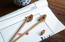 {Xiao Ruyi} Chinese traditional Ruyi Xiaoyun hair hairpin green sandalwood hairpin classical female fragrance