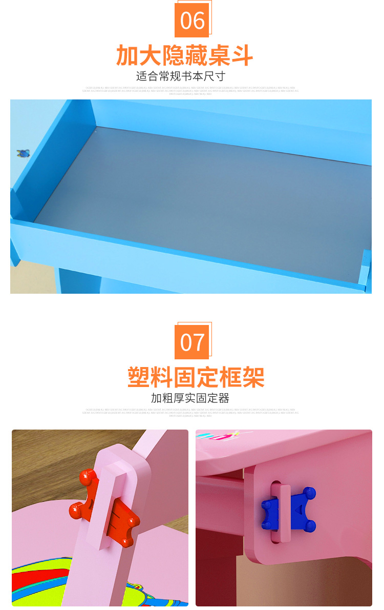 Bàn học và ghế cho trẻ em Bộ bàn học cho bé kết hợp tủ sách trẻ em Bàn học sinh có thể được nâng lên với giá sách - Bàn bàn làm việc nhỏ