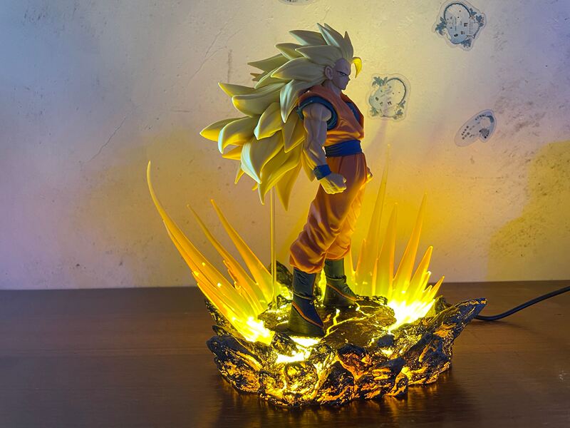 【Jz】Glasses Factory Sc Dragon Ball Budokai 6 Super Saiyan 3 Goku Luminous Effect Scene Gk