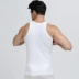 Áo vest nam cotton màu xanh lá cây trung niên thể thao kéo dài cotton mùa xuân và mùa thu mùa thu vest cỡ lớn màu đen trắng áo giả vest nam Áo vest cotton