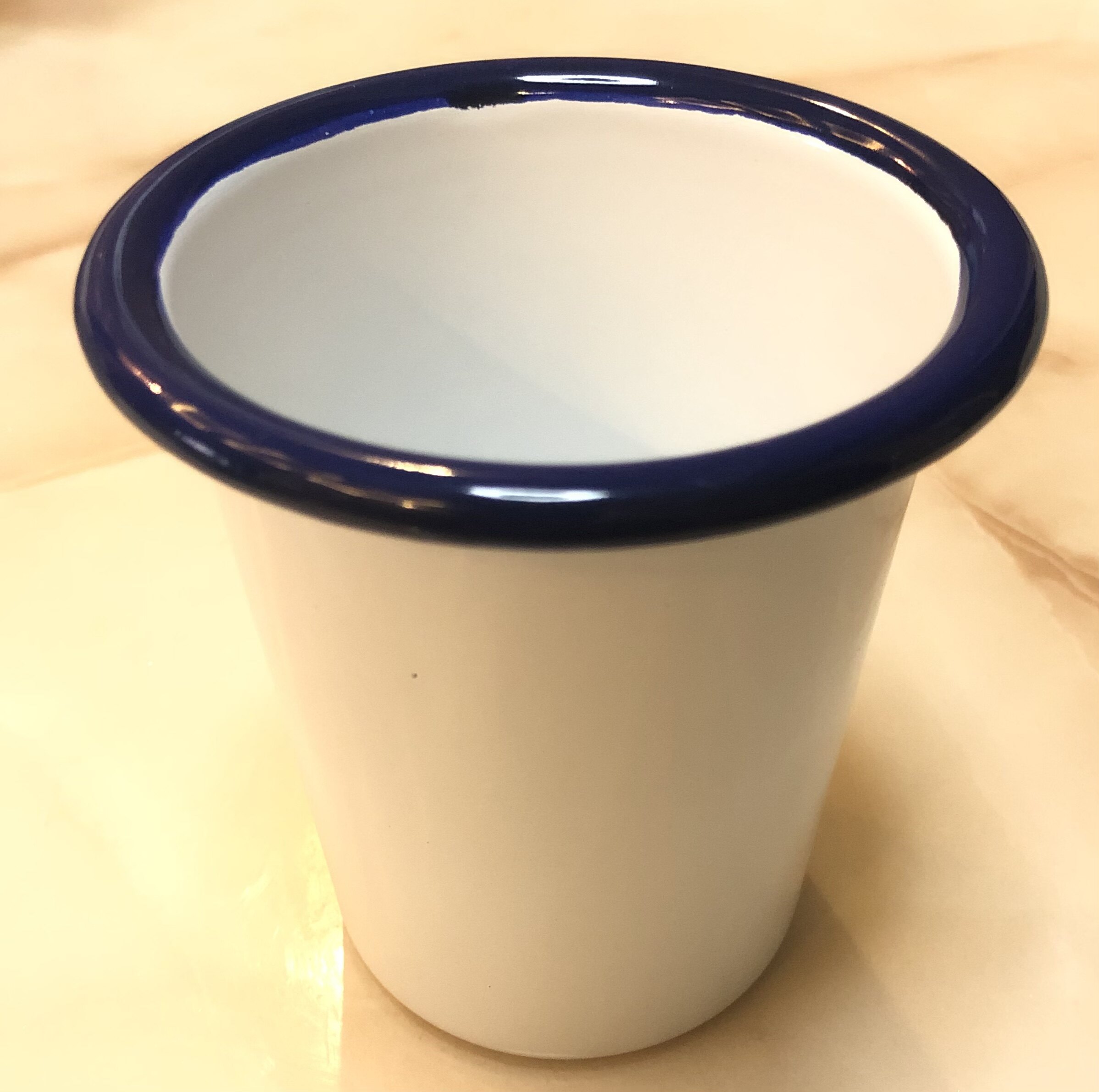 Enamel Tapered Cup Thickened Retro Nostalgia Creative Small Mark Cup Coffee Cup Office Camping Cup