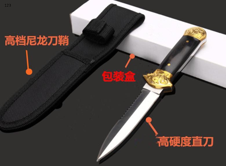 Ngoài trời dao thẳng tự vệ lĩnh vực cắt dao cắm trại dao trái cây Damascus bướm quân đội Thụy Sĩ dao dao quân đội Thụy Sĩ