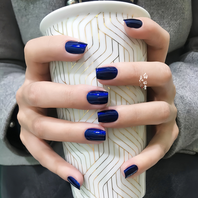 Brightening Starry Sky Deep Blue White Rabbit Milkshake Opi Nail Polish Yoga-Ta Get This Blue Pearlescent Blue