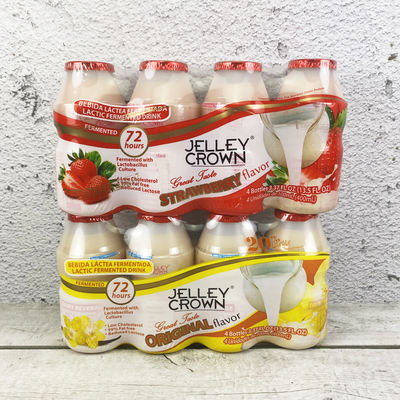 Jelley Crown, a yogurt drink with lactic acid bacteria, is a strawberry original flavor for children