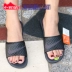 Đá nhỏ NIKE BENASSI đôi nam nữ chiến binh màu đen tinh khiết móc thể thao dép và dép giản dị 705474-091 giày dép bitis Dép thể thao