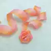 3 8cm wide Polyester gradient color handmade flower gift instrument with ribbon Shoe flower corsage decoration Gift wrapping webbing