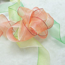 Baicaihui copper wire edge shape polyester snow yarn material package rose transparent clothing ingredients special silk ribbon