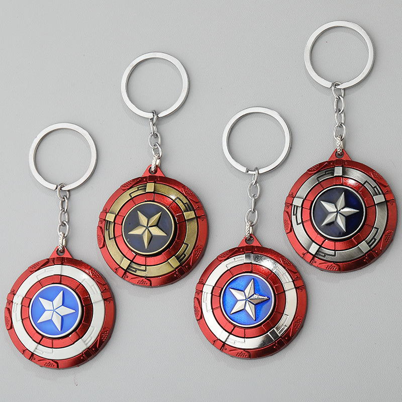 Creative Marvel Series Captain America Shield Keychain Avengers Keychain Car Key Pendant