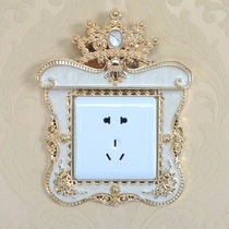  2 acrylic European-style switch covers Mobile phone holder switch stickers Switch cover Mobile phone charging rack socket cover