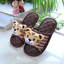  Cotton cartoon childrens slippers spring and autumn non-slip soft bottom indoor cute boys and girls slippers baby home childrens shoes