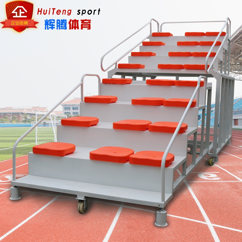 Athletics Field Mobile Finish Referee Platform 24 seats 27 retractable finish referee timing platform stands