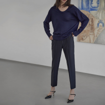 mytopbuyer BNPS super good looking loose lazy blue base with pure cashmere sweater female winter