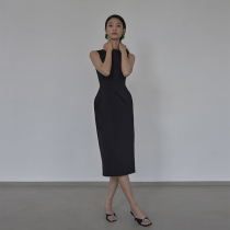 mytopbuyer BNPS annual dress light luxury niche high end sleeveless black dress autumn and winter small black dress