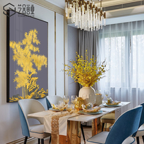Art House New Chinese Style Living Room Decoration Painting Xuanguan Hung Painting Crystal Porcelain Painting-style Painted Dining Room Wall Painting Restaurant Background Wall Painting Bamboo