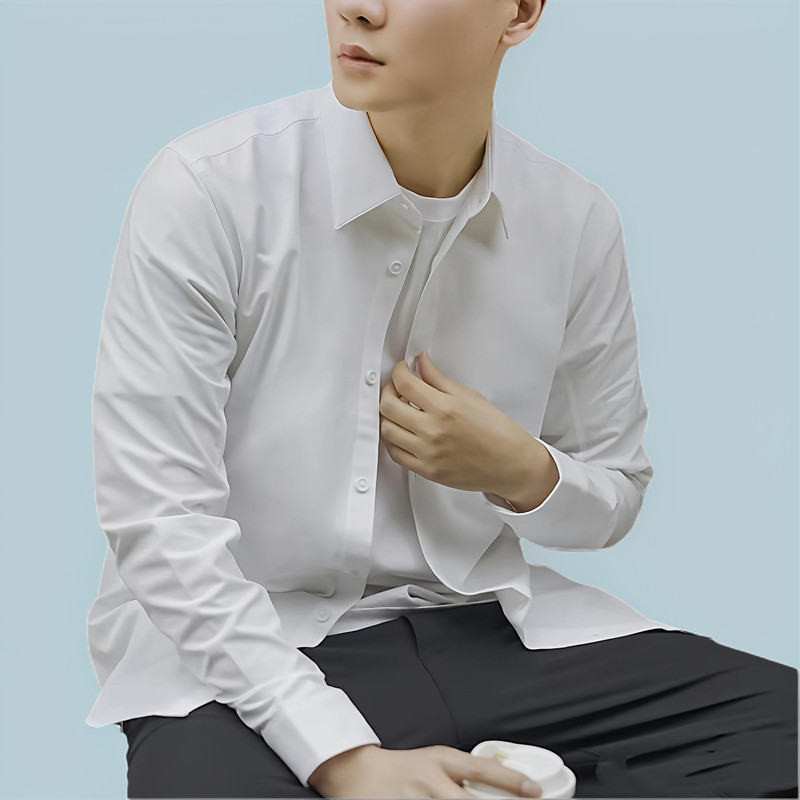 Baor Foreign Trade Lu Alternative Men's Newventure Autumn Long-Sleeve Shirt Business Casual Slim-Fit Shirt 2733