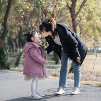 Childrens goose down jacket 2022 winter tooling parent-child parka ski suit boys and girls thick coat foreign style down jacket