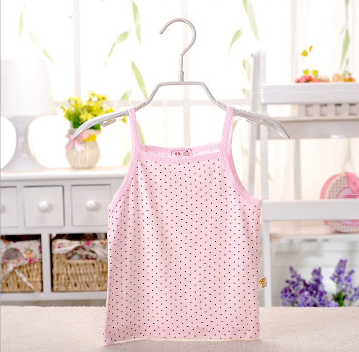 Chúc mừng thương hiệu trà trẻ em mùa hè Mordale sling cô gái dưới edghed mùa xuân hè mỏng bông đáy sling vest.