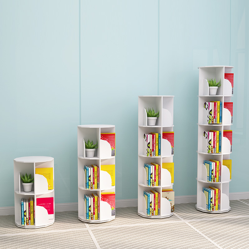 Creative Rotating Bookshelf 360 Bookcase Modern Minimalist Rack