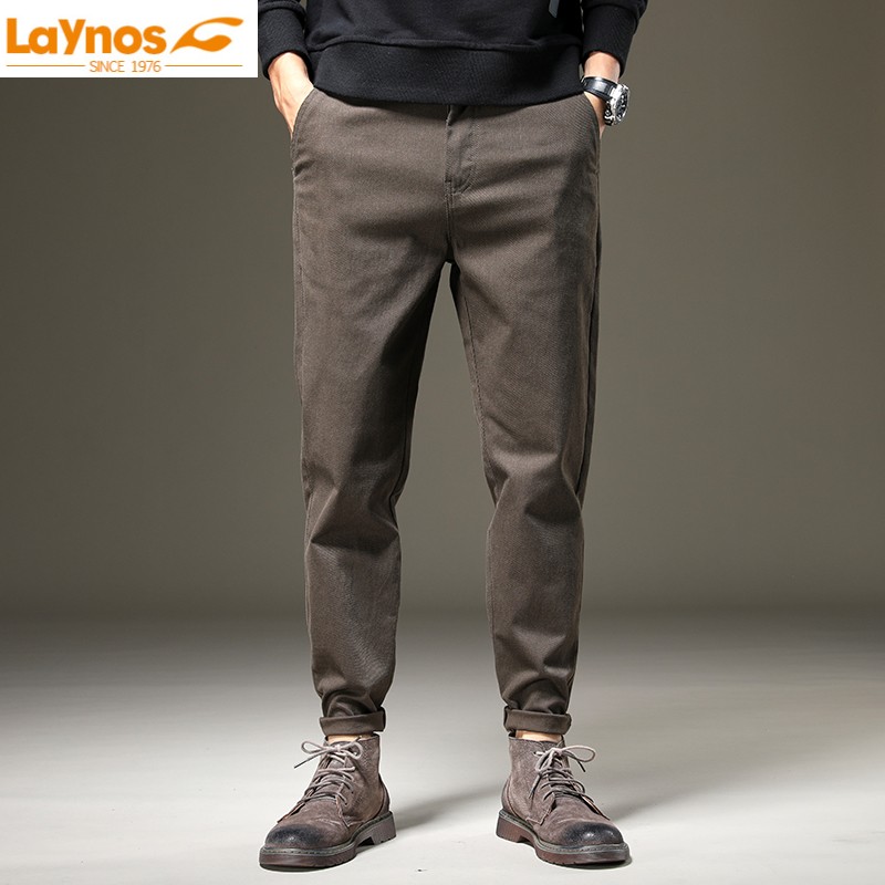 Reynolds laynos outdoor men's trousers sweatpants black fashion pure cotton stretch casual pants washed cotton trousers