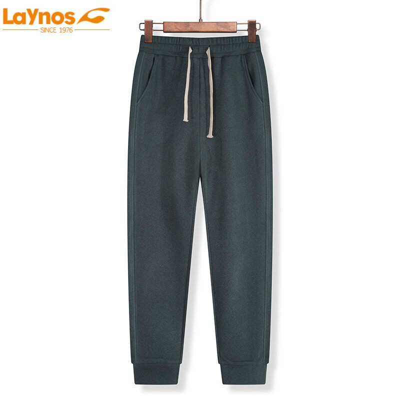 LAYNOS Reynolds outdoor 480g beaded velvet knitted nine-point pants casual pants men's autumn and winter points slim 336