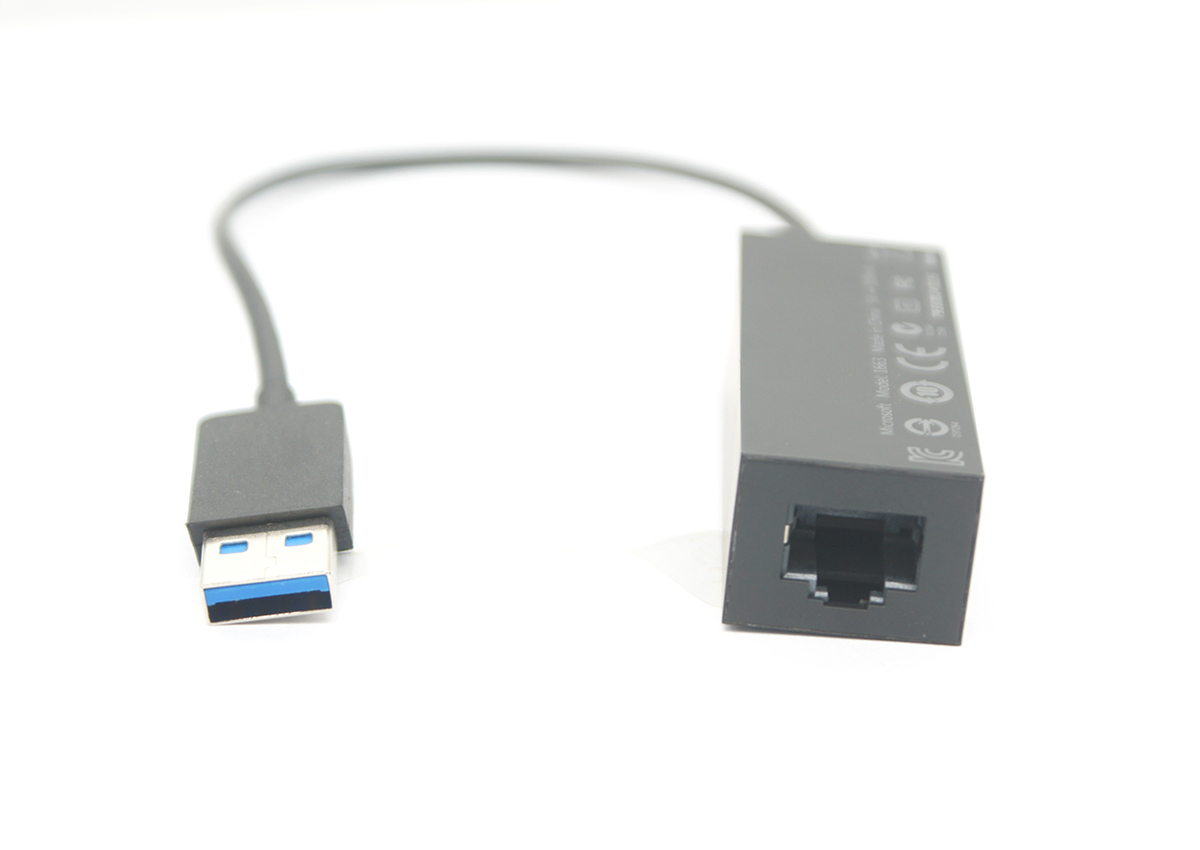 Microsoft微软1663 USB3.0转RJ45高速千兆有线网卡速度评测拆解WIN8 10 MAC 黑苹果免驱 Surface Pro2/Pro3/pro4 5 6 7 8平板电脑网卡 Surface Ethernet Adapter 3.0 USB TO RJ45 RTL8153