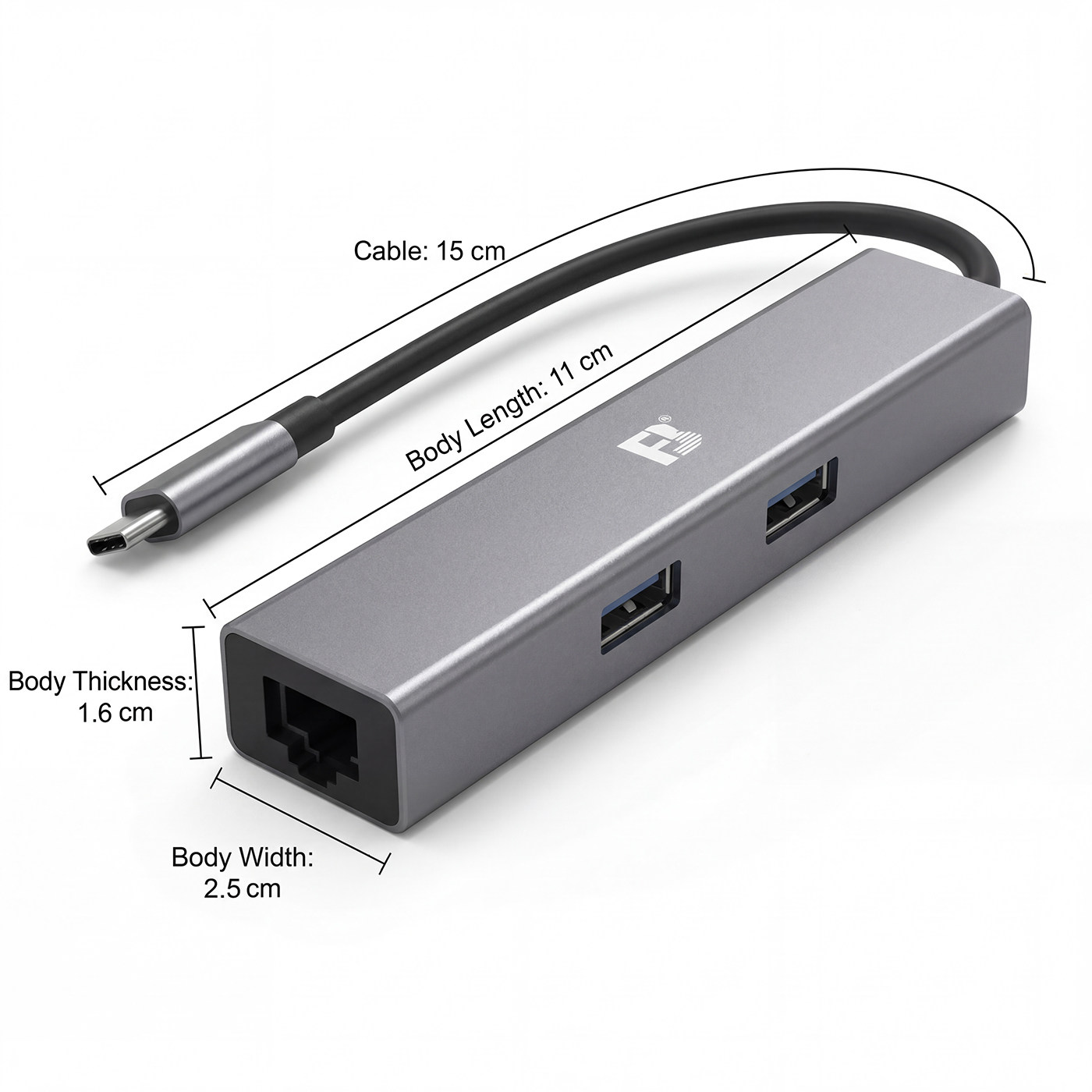 亚信AX88179A Type-C扩展坞千兆网口转换器 免驱适用苹果MacBook Pro/Air笔记本iPad华为手机平板连接电视4K投影USB3.0多功能分线器