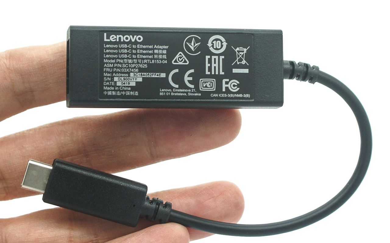 Lenovo USB C TO Gigabit Ethernet Adapter 转接线联想type C转RJ45 千兆网卡 Fru 03X7456 GX90S91833