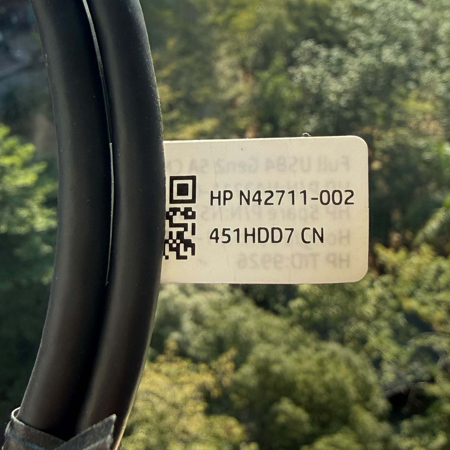 拆解报告：全新惠普雷电4 240W PD3.1快充线全功能一线通数据线 FULL USB4 Gen2 5A CM-CM TP HP P/N N42711-002 HP Spare P/N:N57695-001 HongJu P/N:431-61597 HP TID:9926