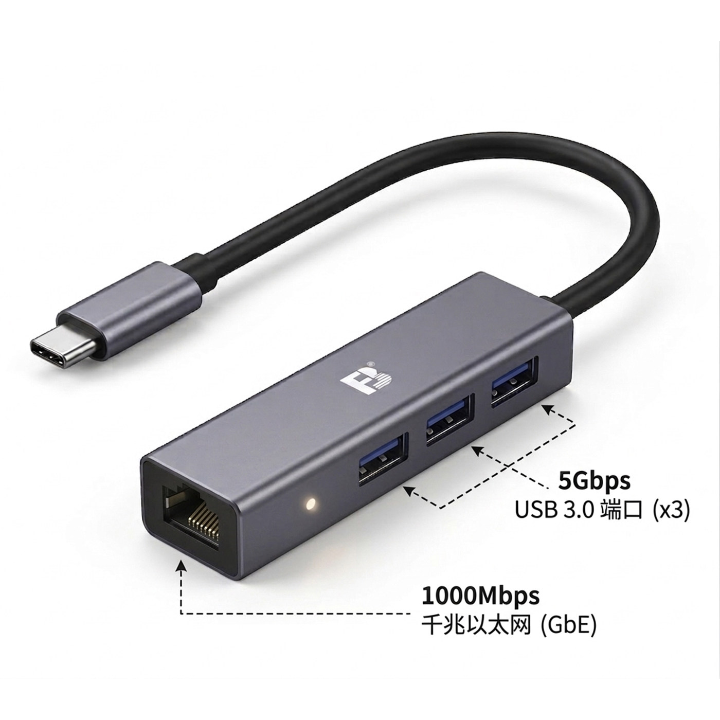 铝合金 Type-C 3.0千兆网卡Win11免驱AX88179A手机Switch游戏机有线网卡USB-C Aluminum Gigabit Ethernet Adapter with USB 3.0 Hub-3Cgeek,只卖正品 收售工厂呆滞库存尾单 铝合金 Type-C 3.0千兆网卡Win11免驱AX88179A手机Switch游戏机有线网卡USB-C Aluminum Gigabit Ethernet Adapter with USB 3.0 Hub