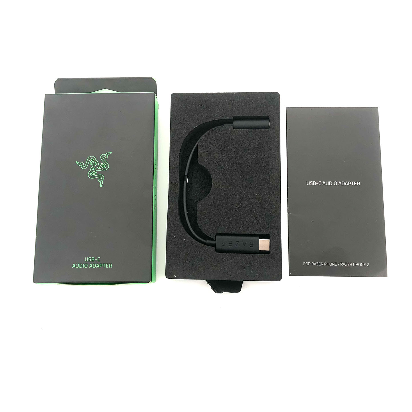 全新原装雷蛇Razer USB Type C Audio 3.5mm AUX Headphone Adapter Jack Cable2 RC30-025904 Cirrus logic CS42L42芯片Phone1 Phone2 Dongle THX认证手机小尾巴数字音频转换器 DAC转换头-3Cgeek,只卖正品 收售工厂呆滞库存尾单 全新原装雷蛇Razer USB Type C Audio 3.5mm AUX Headphone Adapter Jack Cable2 RC30-025904 Cirrus logic CS42L42芯片Phone1 Phone2 Dongle THX认证手机小尾巴数字音频转换器 DAC转换头