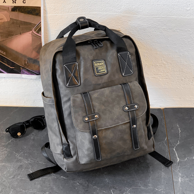 Retro Men's Pack Fashion new Outdoor Shoulder Bag Large Capacity Cortical Double Shoulder Bag Handbag computer Package 2020