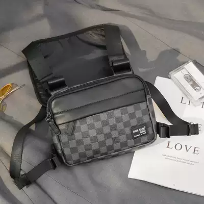 ins Super fire men new locomotive bag couple Street leather small backpack personality fashion dead flying tooling bag 2021