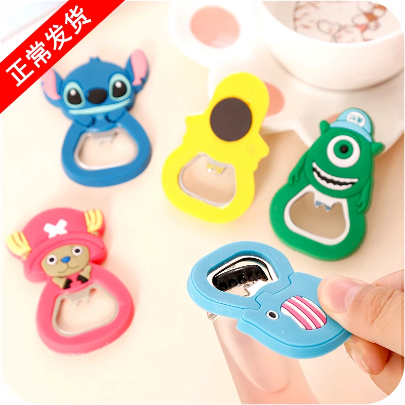 Phim hoạt hình silicone đa chức năng mở chai rượu vang sáng tạo tủ lạnh dễ thương sticker rượu vang đặt chai bia mở - Rượu vang