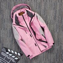 Spring and autumn stormtroopers for men and women plus velvet thickening removable three-in-one winter two-piece warm outdoor mountaineering clothes