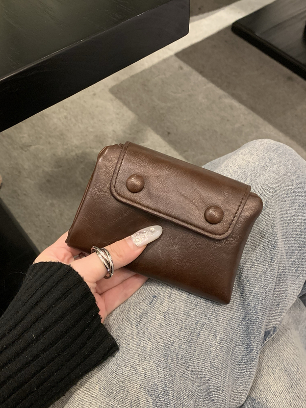 Vintage Style! Korean New Short Wallet for Women, Exquisite ins Style Wallet, Ladies' Wallet, Card Holder