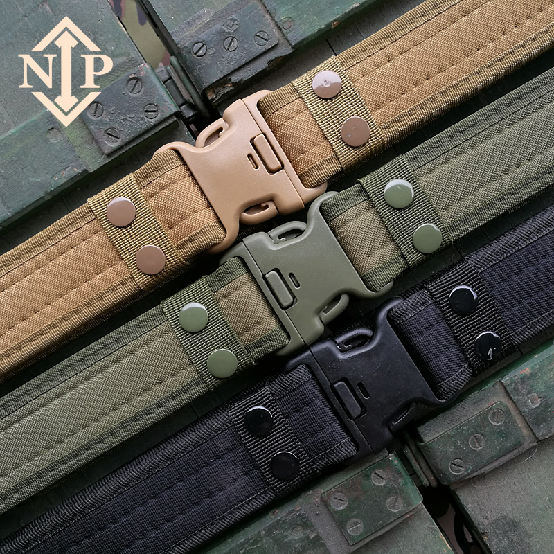 NIP military fans men's outdoor riding nylon canvas real CS American tactical combat training suit outer belt armed belt